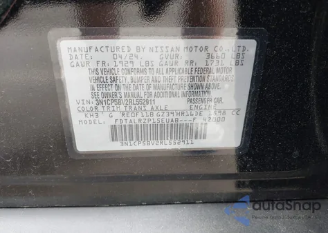 2024 Nissan Kicks S Xtronic Cvt z USA, uszkodzony, nr VIN 3N1CP5BV2RL552911